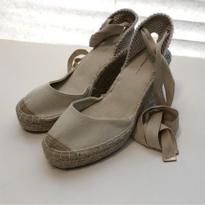 FINAL! NEW! CLASSIC LACE UP TAN ROPE ESPADRILLES SANDALS